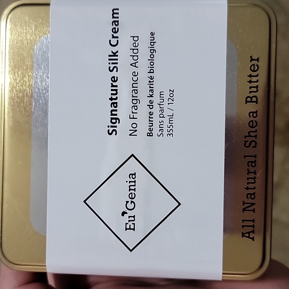 Eu’genia Signature Silk Cream 12 Oz Tin All Natural Shea butter NO fragrance